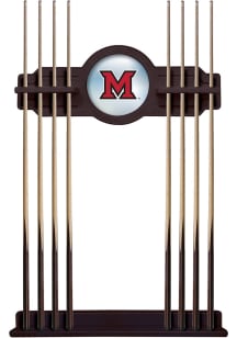 Miami RedHawks Solid Wood Cue Rack Pool Table