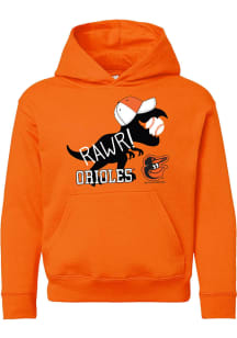 Baltimore Orioles Toddler Orange Dino Long Sleeve Hooded Sweatshirt