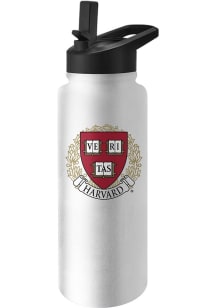 Harvard Crimson 34oz Quencher Logo Stainless Steel Bottle - White