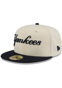 New Era New York Yankees Mens White 2T Stitch 59FIFTY Fitted Hat