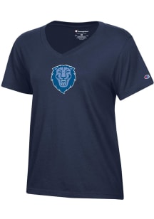 Champion Columbia College Cougars Womens Navy Blue V-neck Short Sleeve T-Shirt