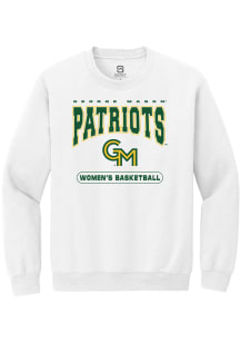 Summit Sportswear George Mason University Mens White Womens Basketball Long Sleeve Crew Sweatshirt