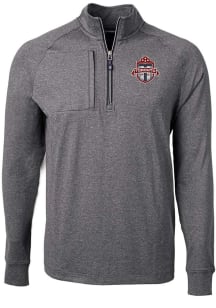 Cutter and Buck Toronto FC Mens Black Adapt Eco Knit Big and Tall Qtr Zip