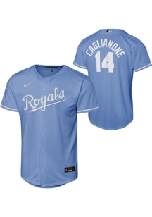 Jac Caglianone  Nike Kansas City Royals Youth Light Blue Alt 1 Baseline Jersey