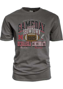 Blue 84 Nebraska Cornhuskers Black Football vs Cincinnati Bearcats Short Sleeve T Shirt