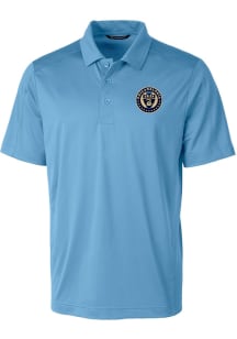 Cutter and Buck Philadelphia Union Mens Light Blue Prospect Short Sleeve Polo