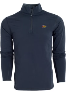 Greyson Kansas Jayhawks Mens Black Tate Vintage Long Sleeve Qtr Zip Pullover