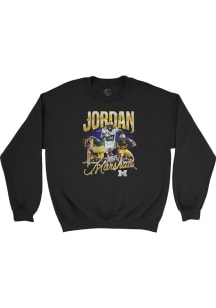Jordan Marshall  Campus Ink Michigan Wolverines Youth Black Big Ten Media Days Custom Long Sleeve..