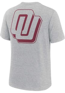 Nike Oklahoma Sooners Grey Legacy 2 Hit Short Sleeve Fashion T Shirt