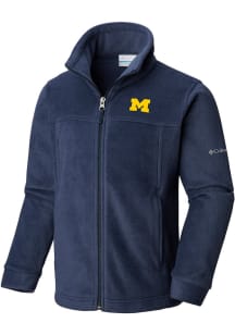 Columbia Michigan Wolverines Youth Blue Steens Mountain Light Weight Jacket