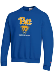 Champion Pitt Panthers Mens Blue Class of 2026 Long Sleeve Crew Sweatshirt