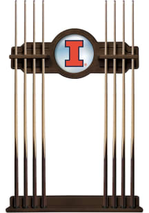 Illinois Fighting Illini Solid Wood Cue Rack Pool Table