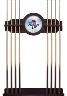 Tulsa Golden Hurricane Solid Wood Cue Rack Pool Table