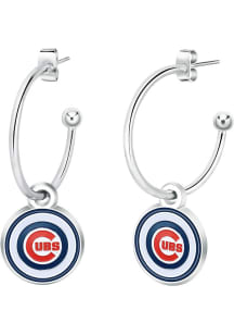 Chicago Cubs Dangle Hoop Womens Earrings