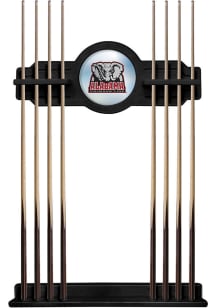 Alabama Crimson Tide Elephant  Solid Wood Cue Rack Pool Table