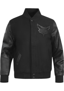 Mens Charlotte Hornets Pro Standard Mens Classic Triple Black Heavyweight Jacket - Black