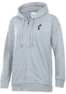 Under Armour Cincinnati Bearcats Womens Grey Embroidered Long Sleeve Full Zip Jacket