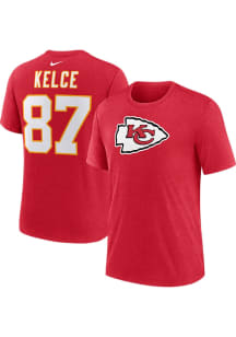 Travis Kelce Kansas City Chiefs Red Home Short Sleeve Player T Shirt