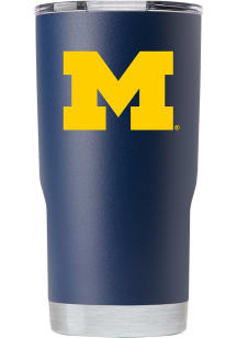 Michigan Wolverines Team Logo 20 oz Stainless Steel Tumbler - Blue