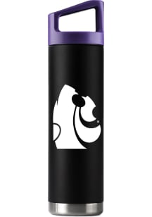 K-State Wildcats Team Logo 22oz Bottle with Team Color Cap Stainless Steel Bottle - Black