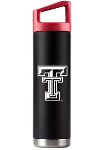 Texas Tech Red Raiders Team Logo 22oz Bottle with Team Color Cap Stainless Steel Bottle - Black