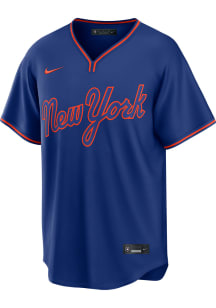 New York Mets Mens Nike Replica Alt Jersey - Blue