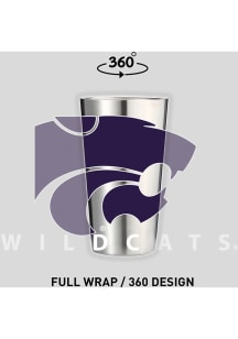 K-State Wildcats 16 oz Stainless Steel Pint Glass - Grey