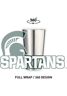 Michigan State Spartans 16 oz Stainless Steel Pint Glass - Grey
