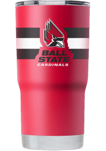 Ball State Cardinals 20oz Stripe Stainless Steel Tumbler -