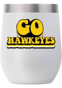 Iowa Hawkeyes 12oz Bubble Team Slogan Stainless Steel Stemless - Grey