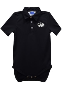 Vive La Fete Michigan Tech Huskies Baby Black Team Short Sleeve One Piece Polo