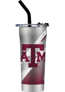 Texas A&M Aggies Straw Stainless Steel Tumbler - Grey