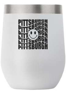 Pittsburgh Smiley Stainless Steel Stemless - White