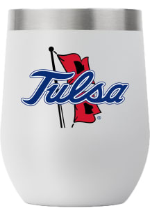 Tulsa Golden Hurricane Team Logo 12oz Stainless Steel Stemless - Grey