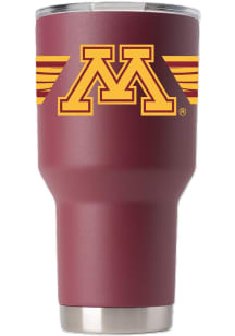 Minnesota Golden Gophers 30oz Stripe Stainless Steel Tumbler - Maroon