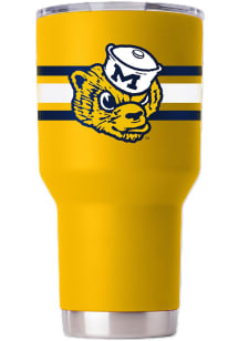 Michigan Wolverines 30oz Vault Stripe Stainless Steel Tumbler - Yellow