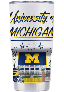 Michigan Wolverines 20oz Campus Icons Stainless Steel Tumbler - White