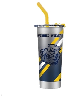 Michigan Wolverines 20oz Vault Straw Stainless Steel Tumbler - Blue