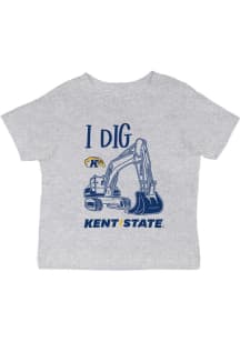 Vive La Fete Kent State Golden Flashes Infant Excavator Short Sleeve T-Shirt Grey