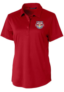 Cutter and Buck New York Red Bulls Womens Red Prospect Short Sleeve Polo Shirt