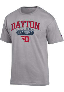 Champion Dayton Flyers Grey Pill Box Grandma Jersey Short Sleeve T Shirt