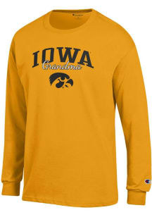 Champion Iowa Hawkeyes Gold Grandma Script Jersey Long Sleeve T Shirt