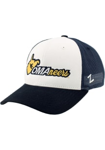 Zephyr West Virginia Mountaineers Omaneers Big Rig Adjustable Hat - White