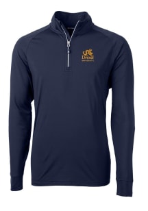 Cutter and Buck Drexel Dragons Mens Navy Blue Adapt Knit Academic Long Sleeve Qtr Zip Pullover