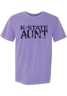 Summit Sportswear K-State Wildcats Womens Purple Floral Aunt Short Sleeve T-Shirt