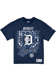 New Era Detroit Tigers Womens Navy Blue City Connect Oversized Short Sleeve T-Shirt