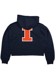 Blue 84 Illinois Fighting Illini Womens Navy Blue Cloud Fleece Long Sleeve Full Zip Jacket