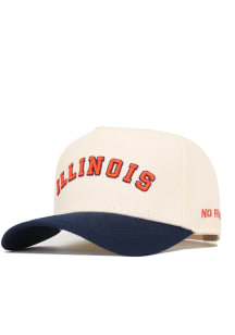 No Rivals Illinois Fighting Illini Classic 5 Panel Adjustable Hat - Ivory