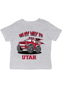 Vive La Fete Utah Utes Infant On My Way Short Sleeve T-Shirt Grey