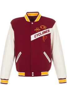 Mens Iowa State Cyclones Reversible Two-Tone Heavyweight Jacket - Cardinal